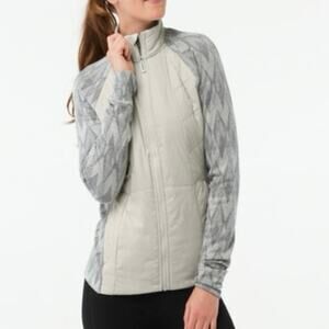 SMARTWOOL Gray Aztec SMARTLOFT 60 Merino Wool Quilted Full Zip Jacket Size Large